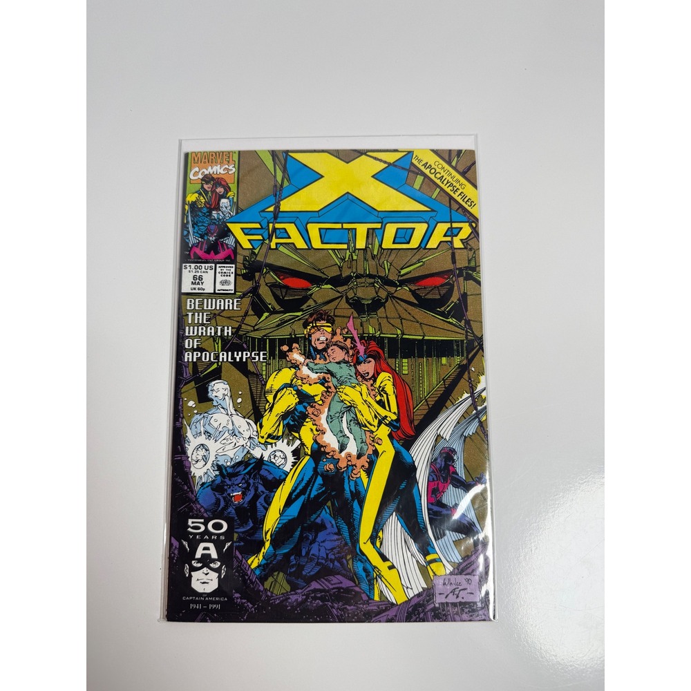X-Factor #66 1991 Marvel Comics Apocalypse Files Whilce Portacio Cover Art